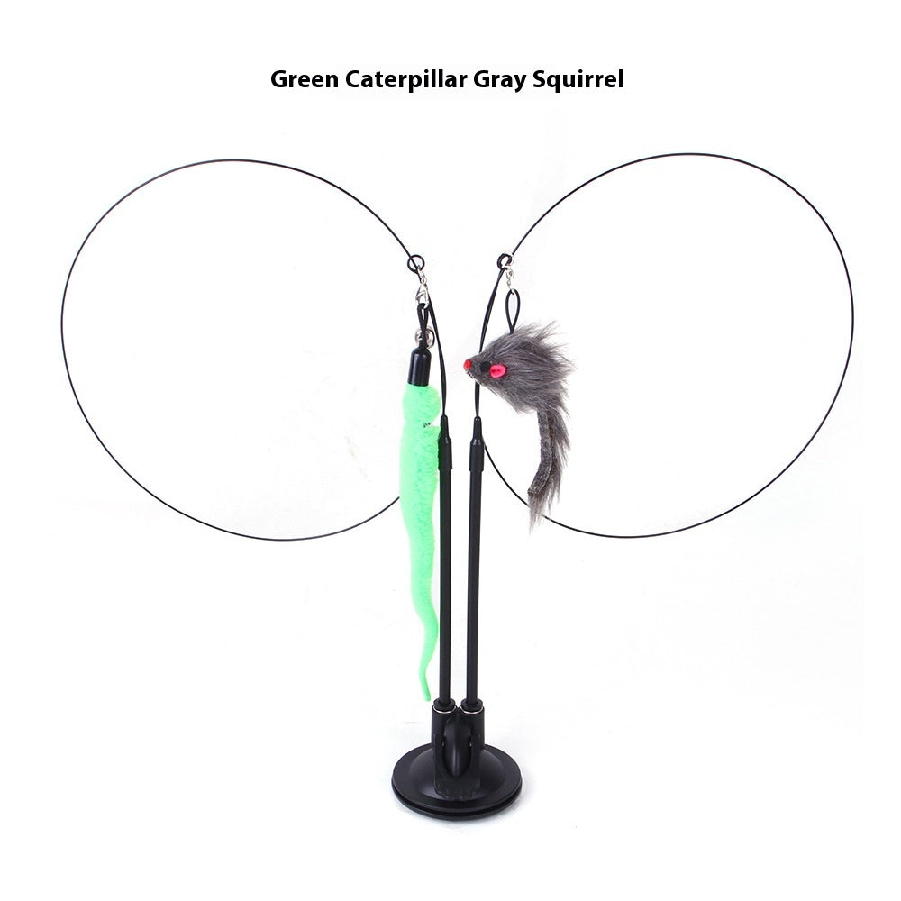Interactive Suction-Cup Cat Teaser