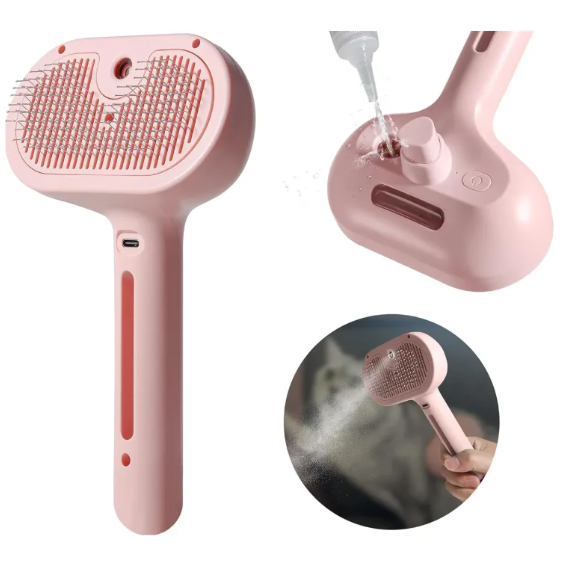 2-in-1 Pet Spray Grooming Brush