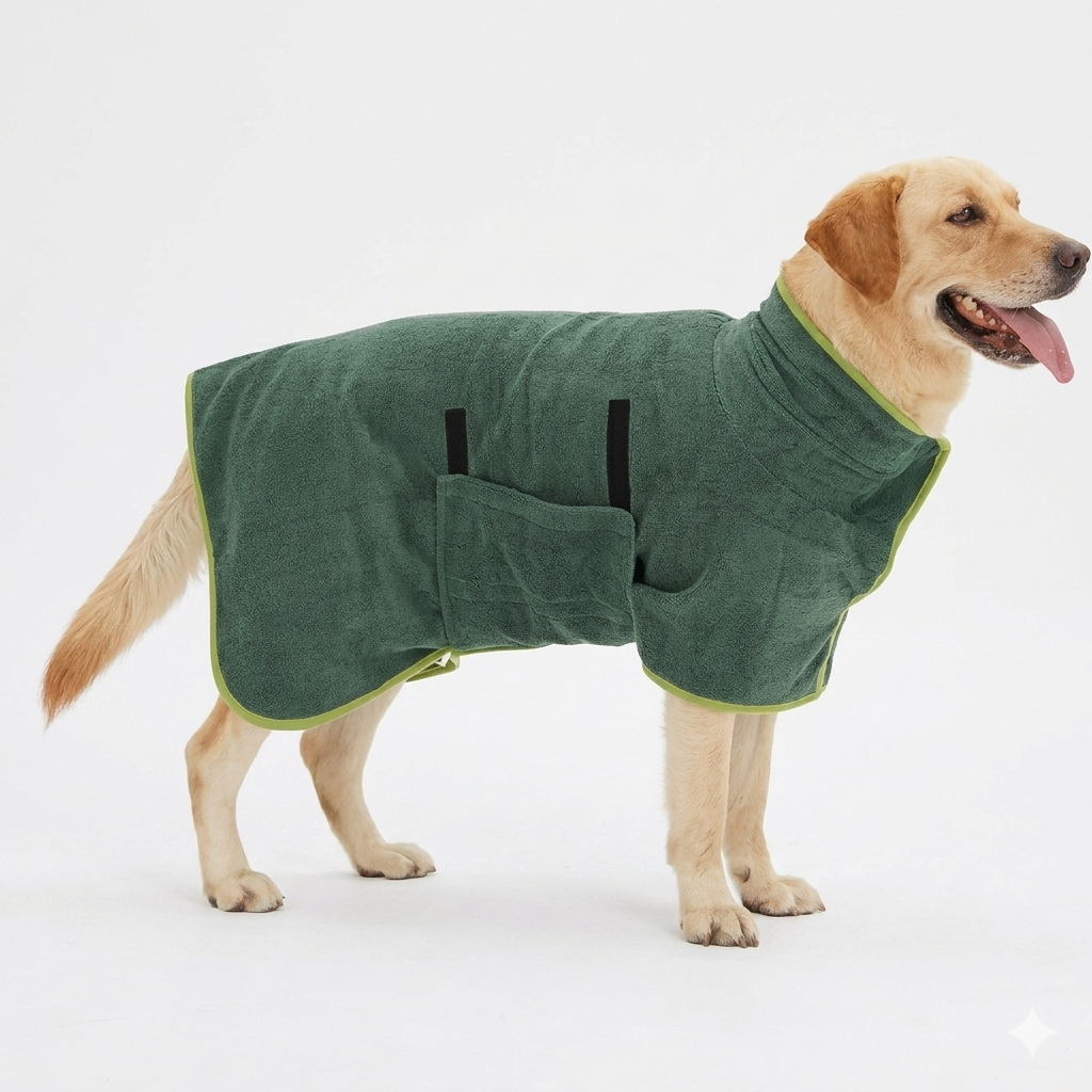 Quick-Dry Pet Bathrobe Towel