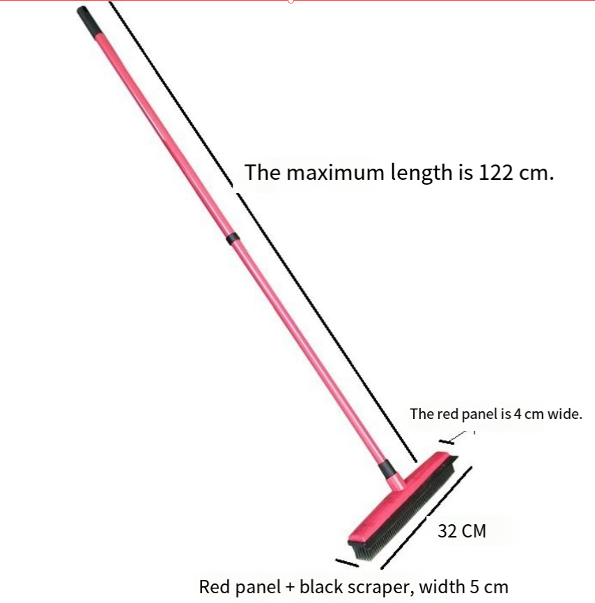 Pet Hair Removal Rubber Broom
