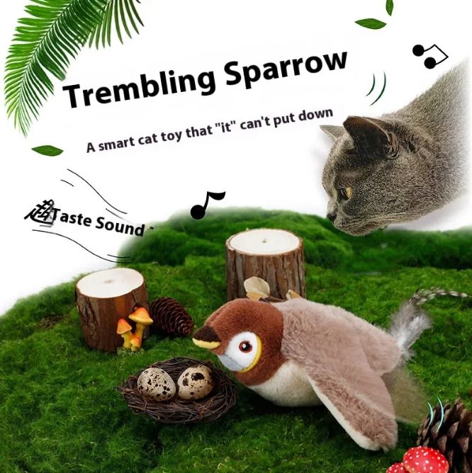 Rechargeable Flapping Bird Cat Toy