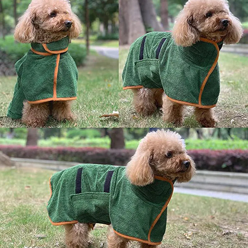 Quick-Dry Pet Bathrobe Towel