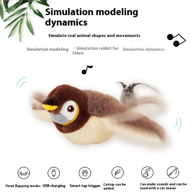 Rechargeable Flapping Bird Cat Toy