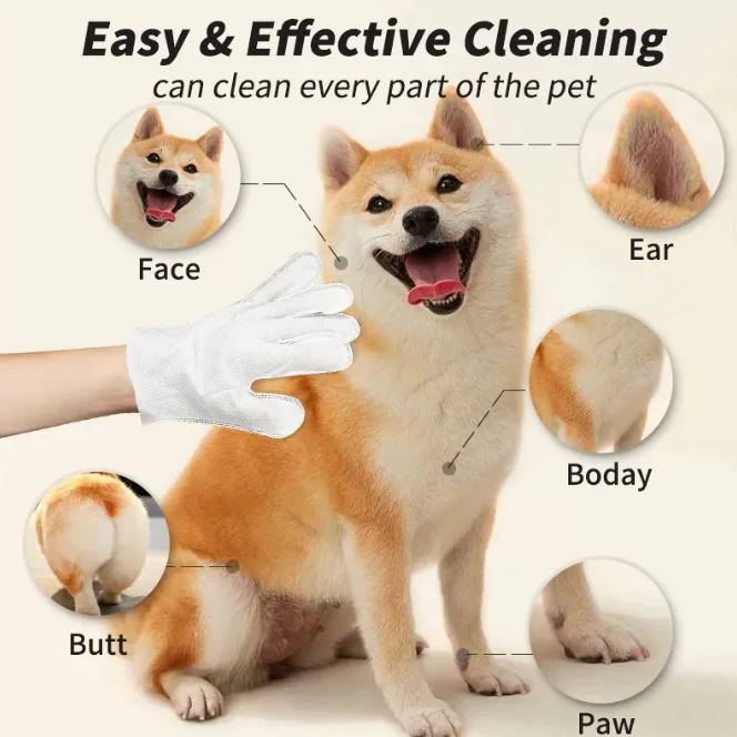 Pet Cleaning Wipes & Grooming Gloves