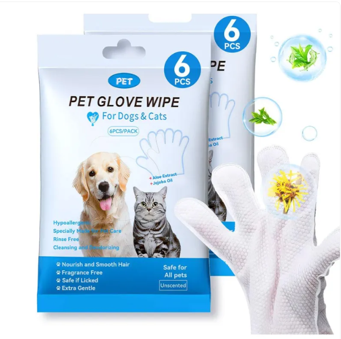 Pet Cleaning Wipes & Grooming Gloves